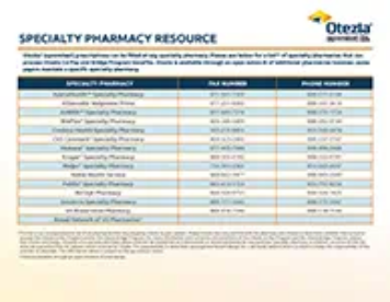 Thumbnail image of the Otezla Specialty Pharmacy Start Form