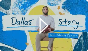 dallas's story on living with mild to moderate plaque psoriasis