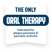 Oral therapy indicated for plaque psoriasis and psoriatic arthritis
