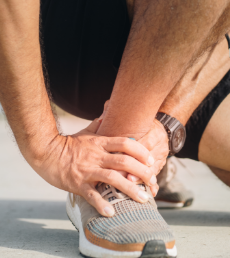 Foot with soreness and pain from psoriatic arthritis