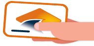 Hand holding an Otezla Co-Pay card